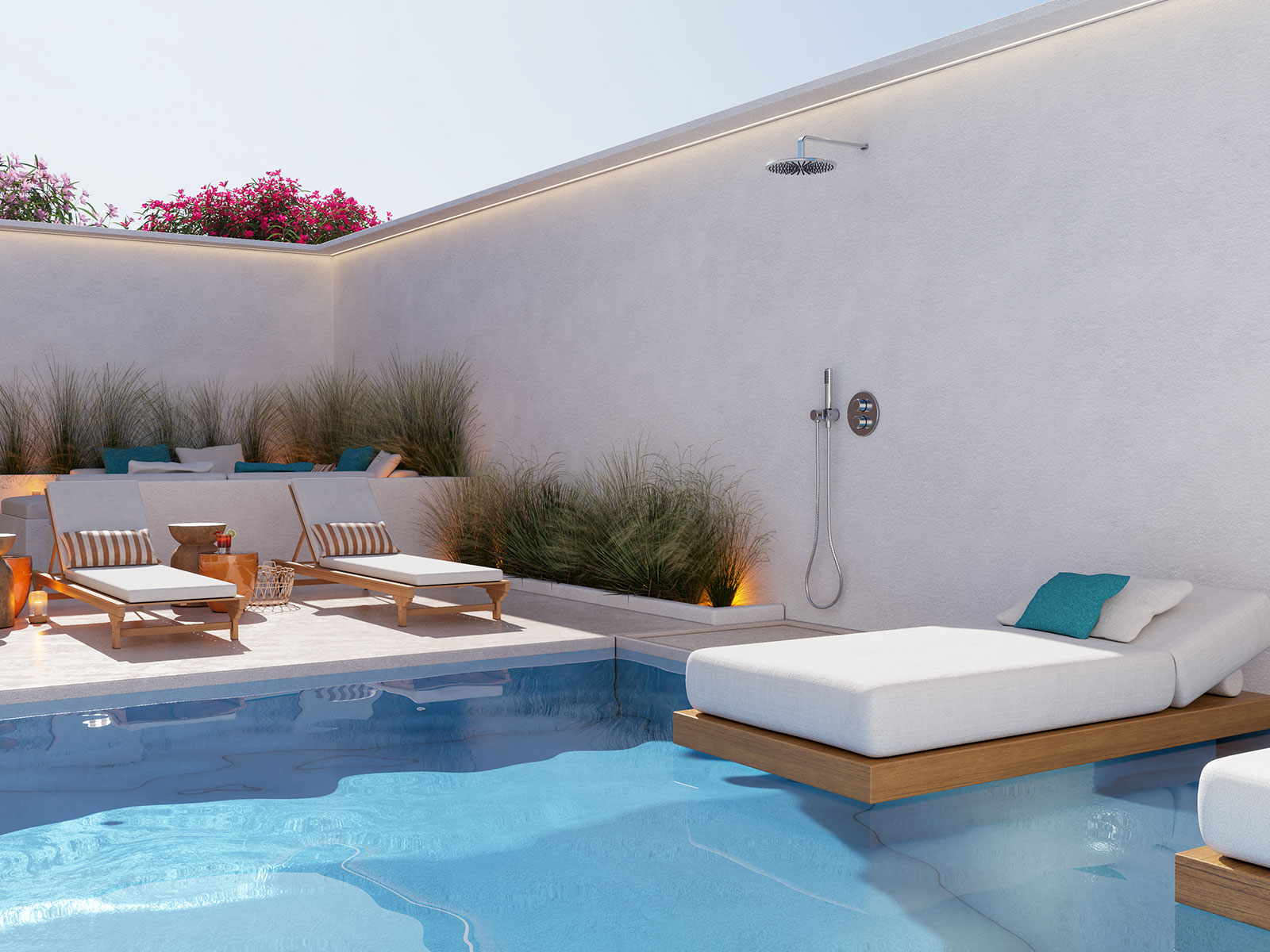 Terrazza con vista entroterra